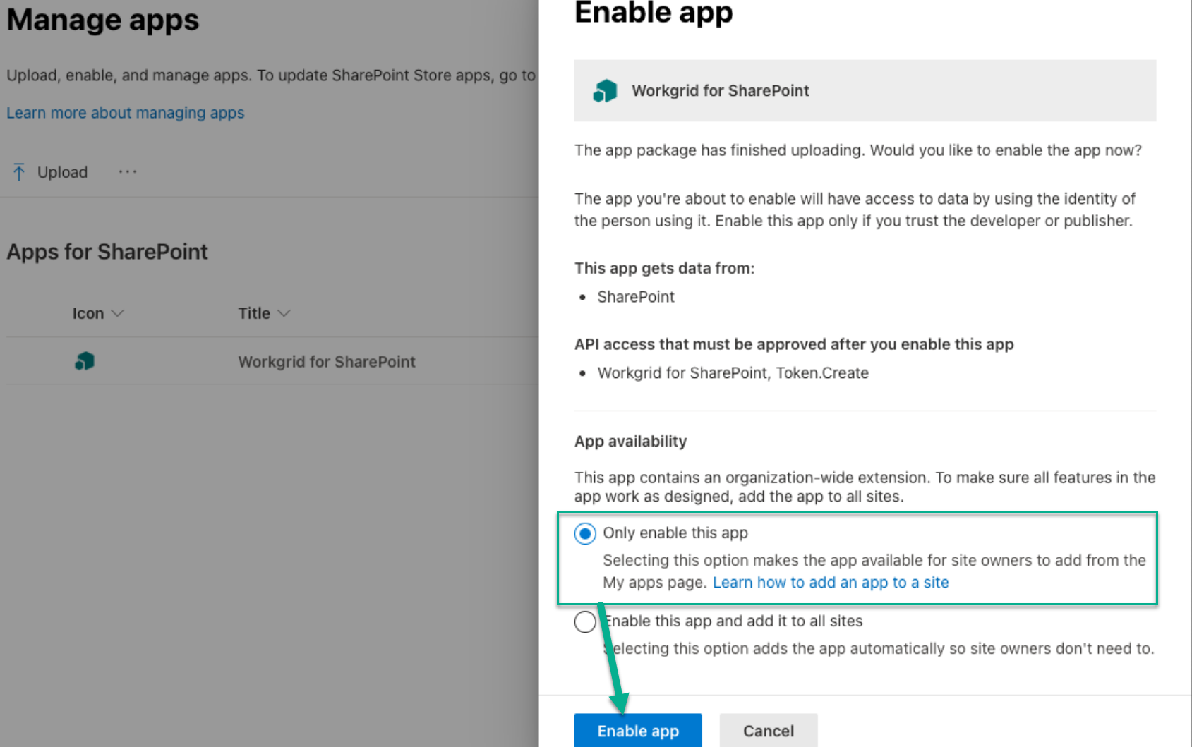 Installing Workgrid for SharePoint