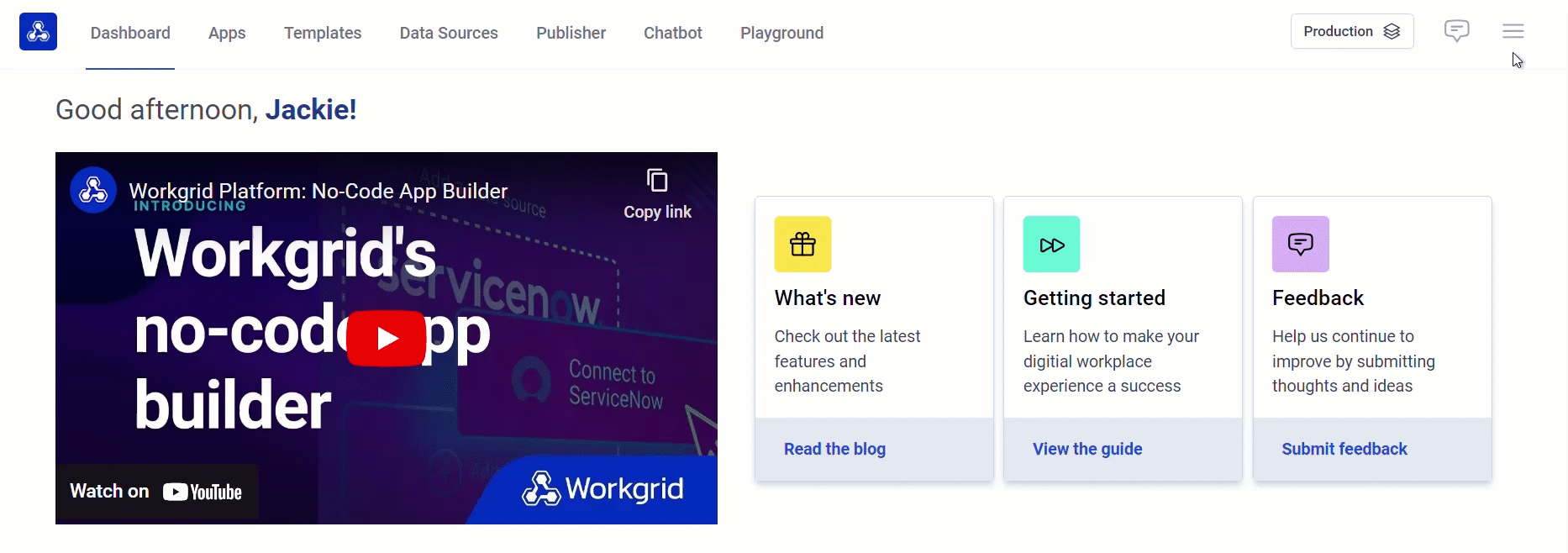 Connecting Users to Workgrid