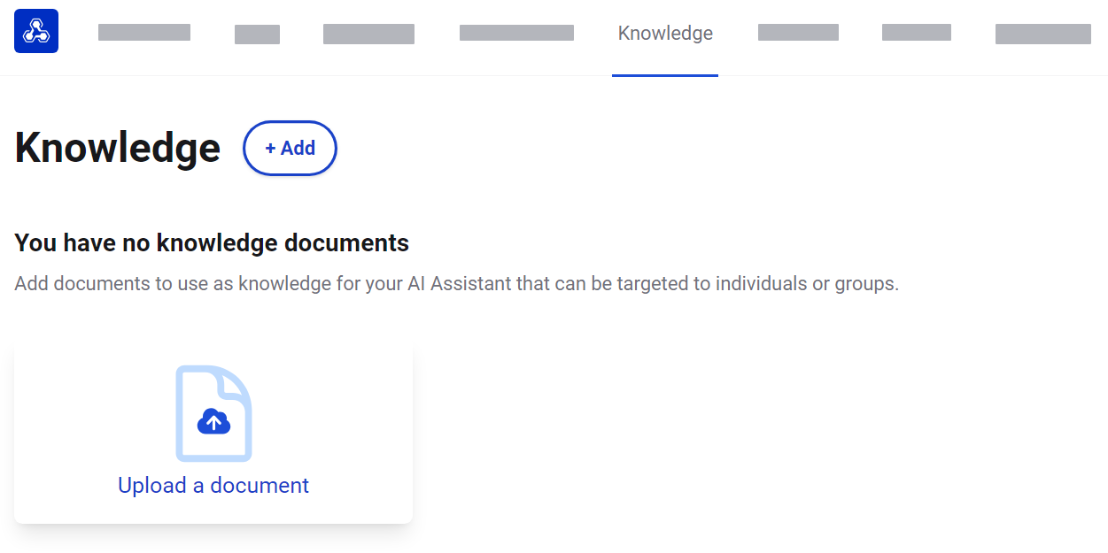 Uploading Documents to Knowledge