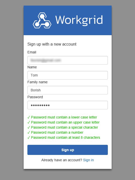 Connecting Users to Workgrid