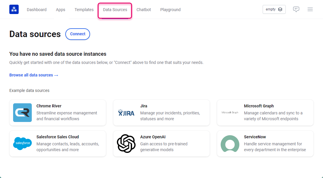 Connecting a Data Source