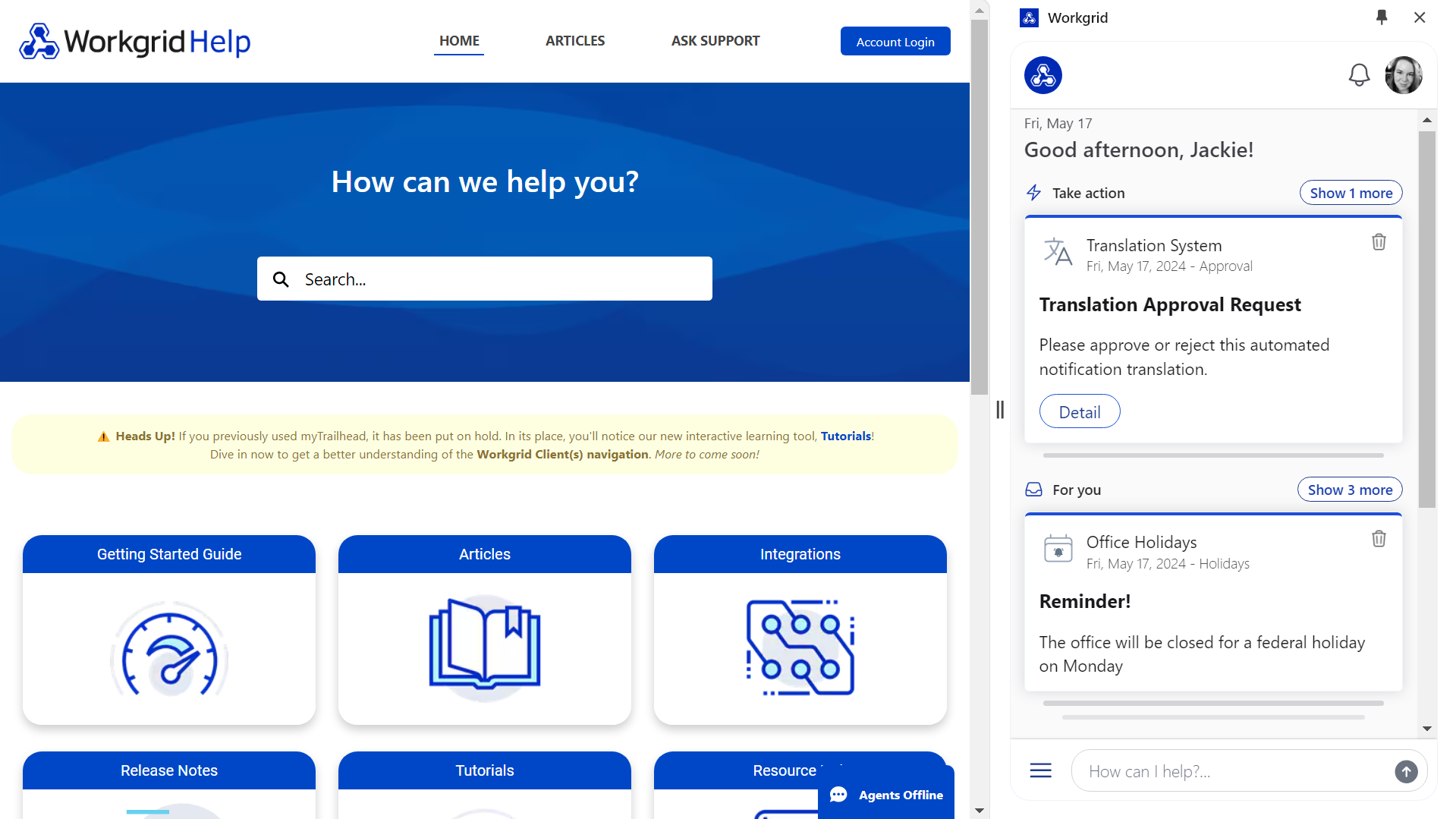 Understanding the AI Work Assistant Navigation